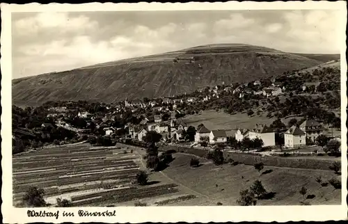 Ak Waldrach im Ruwertal, Ortsansicht, Panorama, Weingut Schenk-Oster