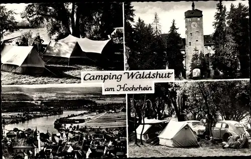 Ak Waldshut Tiengen am Hochrhein, Campingplatz, Zelte