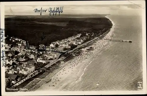 Ak Ostseebad Bansin Heringsdorf auf Usedom, Fliegeraufnahme