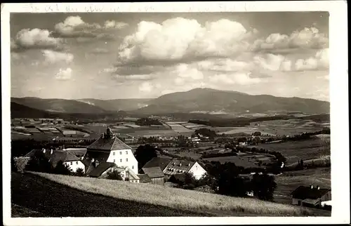 Ak Rabenstein Zwiesel, Blick zum Rachel, Ortsansicht, Panorama