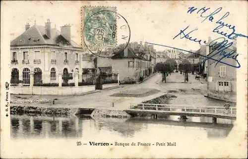 Ak Vierzon Cher, Banque de France, Petit Mail