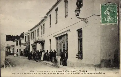 Ak Saint Trojan les Bains Ile d’Oléron Charente Maritime, Facade sur Rue de la Cooperative
