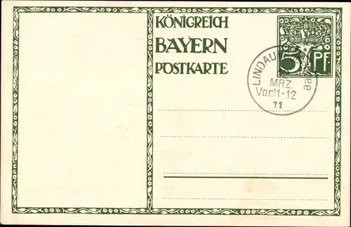 Ganzsachen Künstler Ak Diez, M., Prinzregent Luitpold von Bayern, 1821 bis 1911, Kutsche