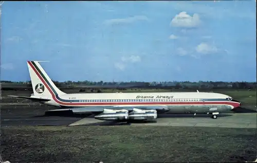 Ak Britannia Airways Boeing 707 320C long range jet, Passagierflugzeug