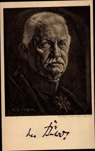 Künstler Ak Bauer, Karl, Generaloberst Karl von Bülow, Portrait