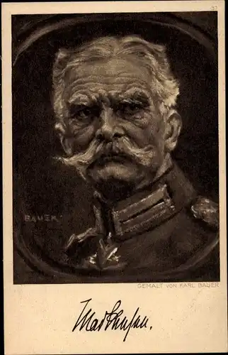 Künstler Ak Bauer, Karl, Generalfeldmarschall August von Mackensen, Portrait