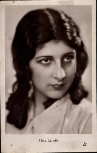 Ak Miss España, Spanische Schönheitskönigin, Portrait