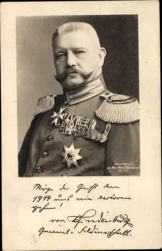 Ak Generalfeldmarschall Paul von Hindenburg, Möge der Geist von 1914 uns nie verloren gehen