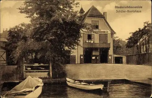 Ak Berlin Treptow Niederschöneweide, Schüler Bootshaus