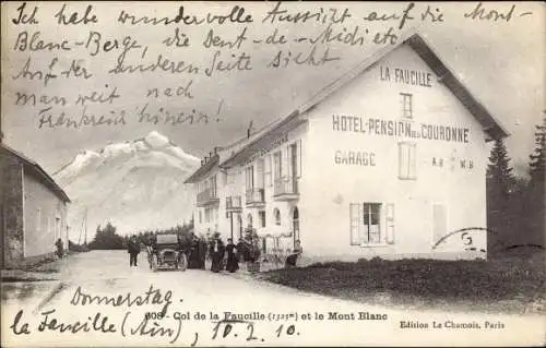 Ak Gex Ain, Col de la Faucille et le Mont Blanc, Hotel Couronne