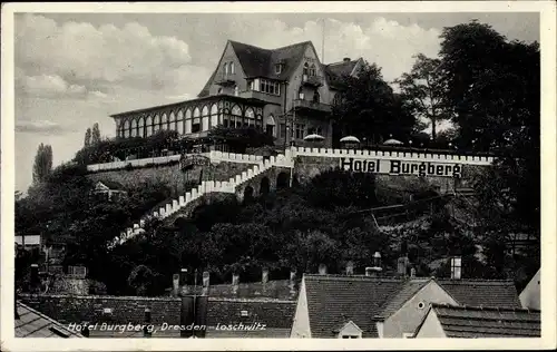 Ak Dresden Loschwitz, Hotel Burgberg