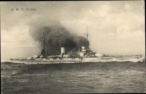 Ak Deutsches Kriegsschiff, SMS Moltke, Schlachtkreuzer