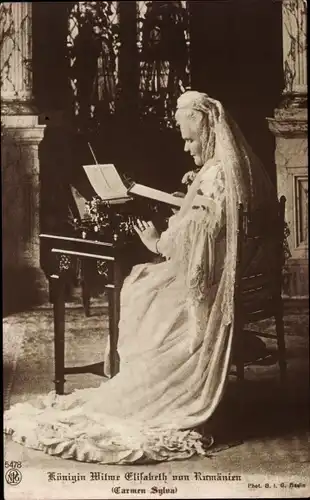 Ak Königin Witwe Elisabeth von Rumänien, Schriftstellerin Carmen Sylva