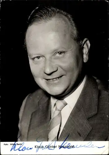 Ak Komponist Klaus Günther Neumann, Autogramm, Portrait