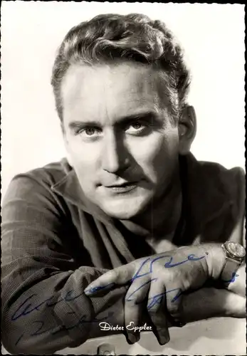 Ak Schauspieler Dieter Eppler, Autogramm, Portrait, Armband