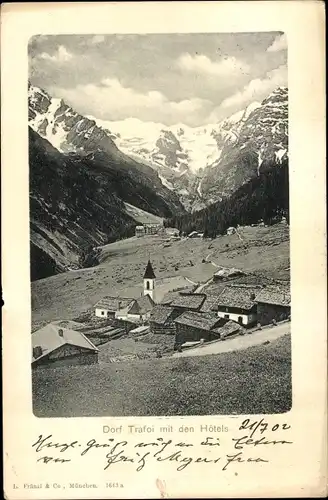 Ak Trafoi Südtirol, Dorfpartie mit den Hotels
