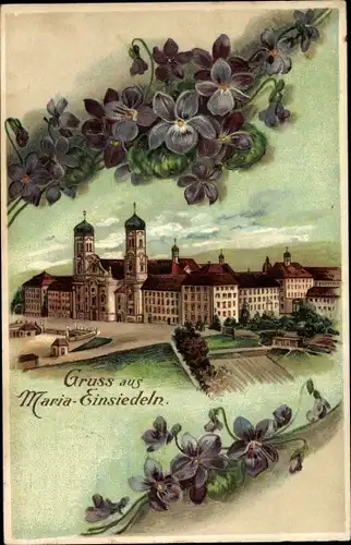 Litho Einsiedeln Kanton Schwyz Schweiz, Kloster