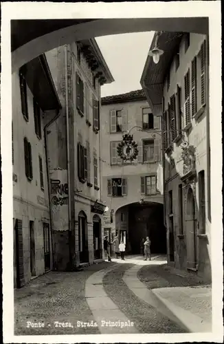 Ak Ponte Tresa Kt Tessin Schweiz, Strada Principale