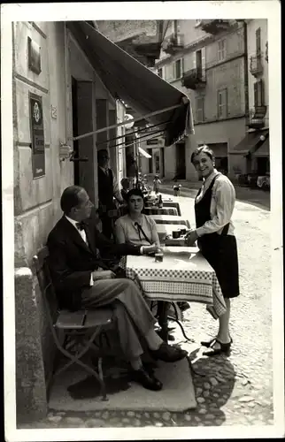 Ak Bozen Bolzano Südtirol, Straßencafé