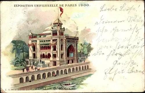 Litho Paris, Exposition Universelle de 1900, Pavillon Ottoman