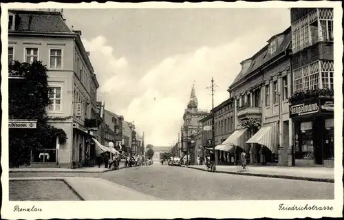 Ak Prenzlau in der Uckermark, Friedrichstraße, Konditorei, Geschäft Tengelmann