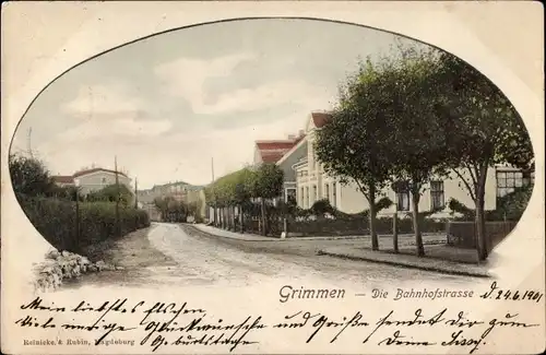 Ak Grimmen in Mecklenburg Vorpommern, Bahnhofstraße