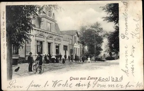 Ak Hamburg Altona Lurup, Partie vor einem Gasthaus