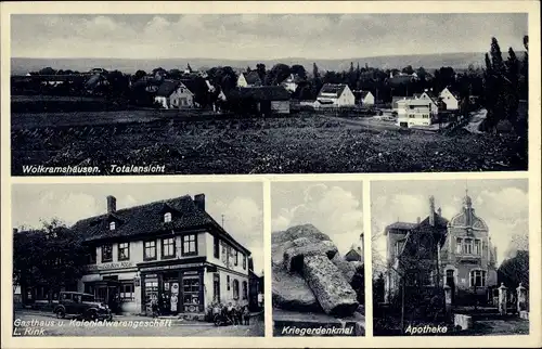 Ak Wolkramshausen Bleicherode im Kreis Nordhausen, Apotheke, Gasthaus und Kolonialwarenhandlung
