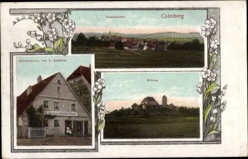Ak Colmberg in Mittelfranken, Totalansicht, Schloss, Schnittwaren