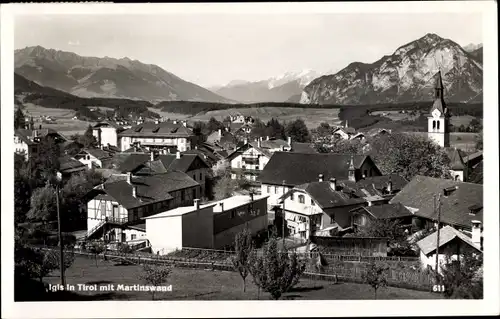 Ak Igls Innsbruck in Tirol, Teilansicht mit Martinswand