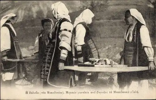 Ak Mazedonien, Frauen in Tracht