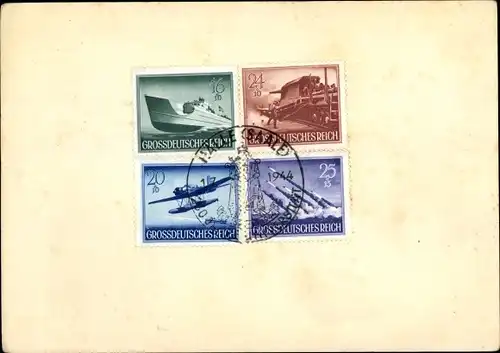 Briefmarken Ak Großdeutsches Reich, Sonderstempel 250 Jahre Universität Halle an der Saale