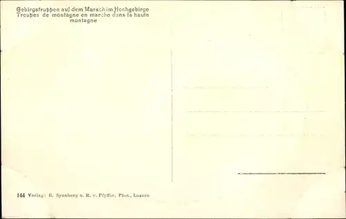 Ak Schweizer Armee, Gebirgsartillerie, Artillerie de montagne, Gebirgstruppen auf dem Marsch