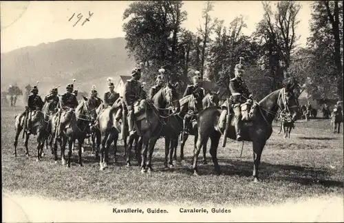 Ak Schweizer Armee, Kavallerie, Guiden, Cavalerie, Guides