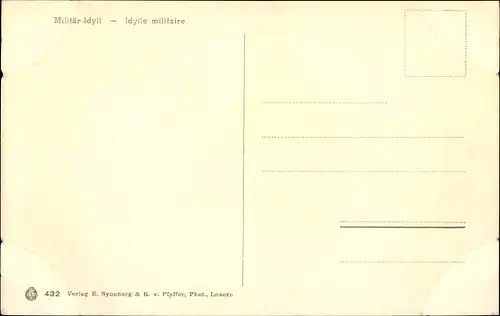 Ak Schweizer Armee, Militär Idyll, Idylle militaire