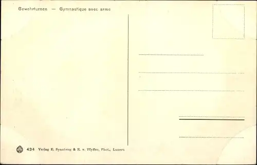 Ak Schweizer Armee, Gewehrturnen, Gymnastique avec arme