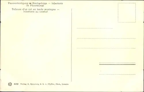 Ak Schweizer Armee, Passverteidiung, Infanterie im Feuerkamp, Infanterie au combat