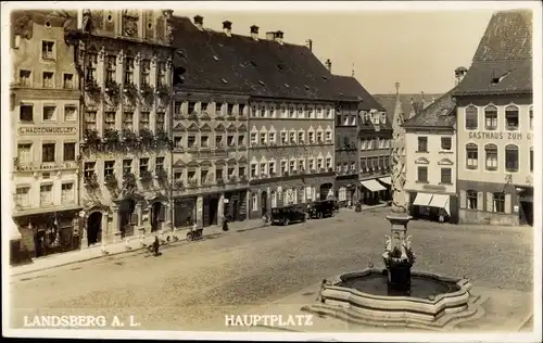 Ak Landsberg am Lech in Oberbayern, Hauptplatz, Gasthaus