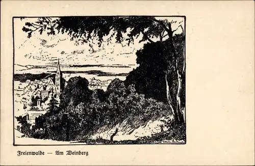 Künstler Ak Zadow, W., Bad Freienwalde an der Oder, Am Weinberg