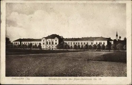 Ak Freiberg in Sachsen, Hausen Kaserne des Jäger Bataillons Nr. 12