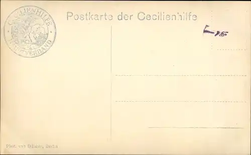 Ak Prinzessin Alexandrine von Preußen, Cecilienhilfe