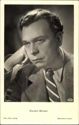 Ak Schauspieler Ewald Balser, Portrait