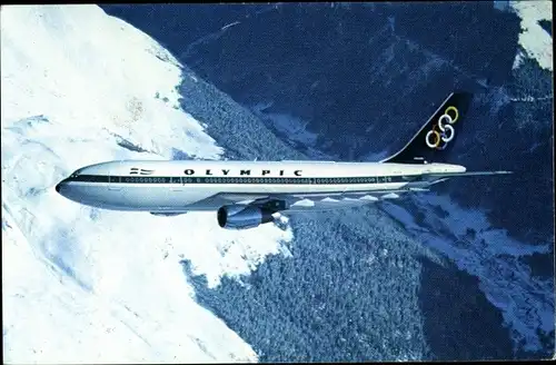Ak Griechisches Passagierflugzeug, Airbus A300, Olympic Airways