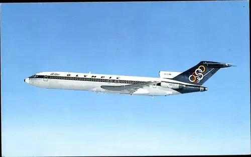 Ak Griechisches Passagierflugzeug, Olympic Airways, Boeing 727 200