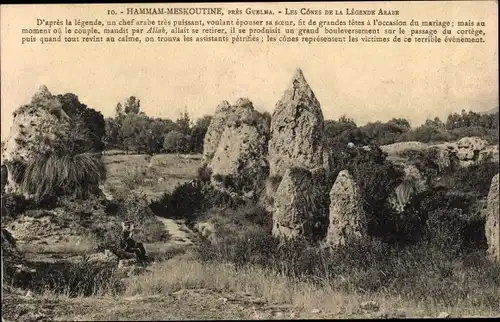 Ak Hammam Meskoutine Algerien, Les Cones de la Legende Arabe