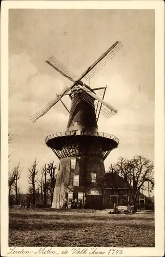 Ak Leiden Südholland Niederlande, Molen de Valk