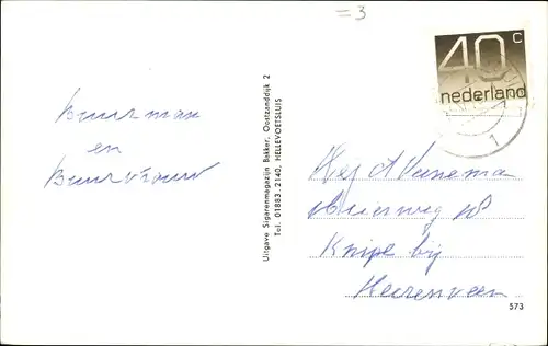 Ak Hellevoetsluis Südholland, Molen