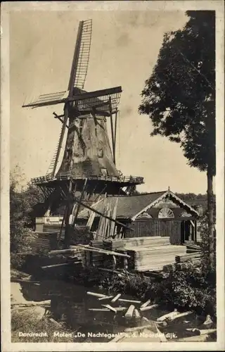 Ak Dordrecht Südholland Niederlande, Molen De Nachtegaal