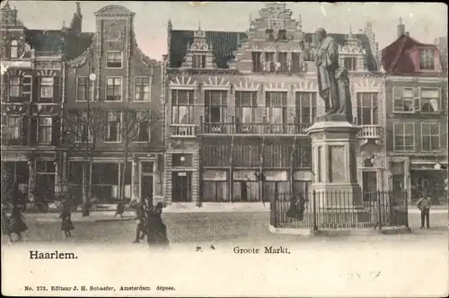Ak Haarlem Nordholland Niederlande, Groote Markt