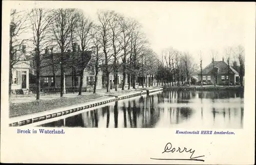 Ak Broek in Waterland Nordholland Niederlande, Ortsansicht, Wohnhäuser